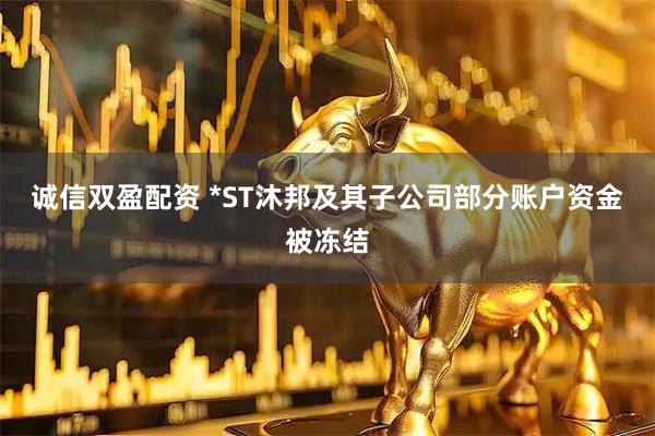 诚信双盈配资 *ST沐邦及其子公司部分账户资金被冻结