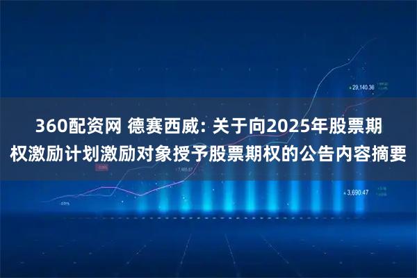 360配资网 德赛西威: 关于向2025年股票期权激励计划激励对象授予股票期权的公告内容摘要