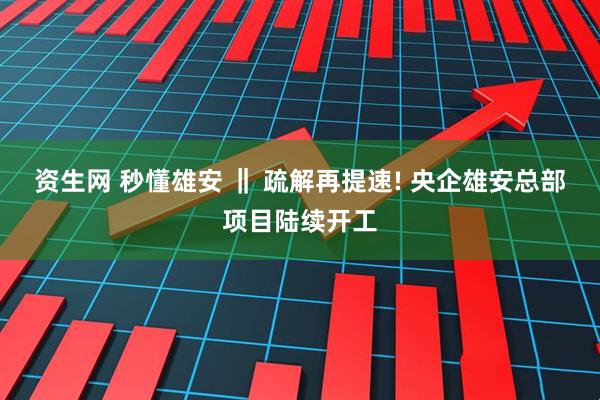 资生网 秒懂雄安 ‖ 疏解再提速! 央企雄安总部项目陆续开工