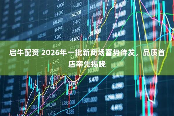 启牛配资 2026年一批新商场蓄势待发，品质首店率先揭晓