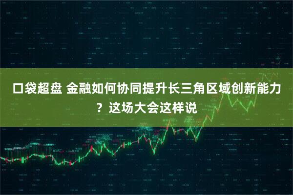 口袋超盘 金融如何协同提升长三角区域创新能力？这场大会这样说